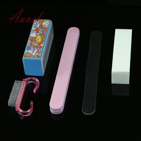 Vogue 5X Pro Kit de Herramientas de Manicura Limas de Uñas Rectangulares Accesorios de Cepillo Set de Nail Art