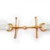 Excellent HERMES Bracelet Mole Bracelet White Leather Women Used