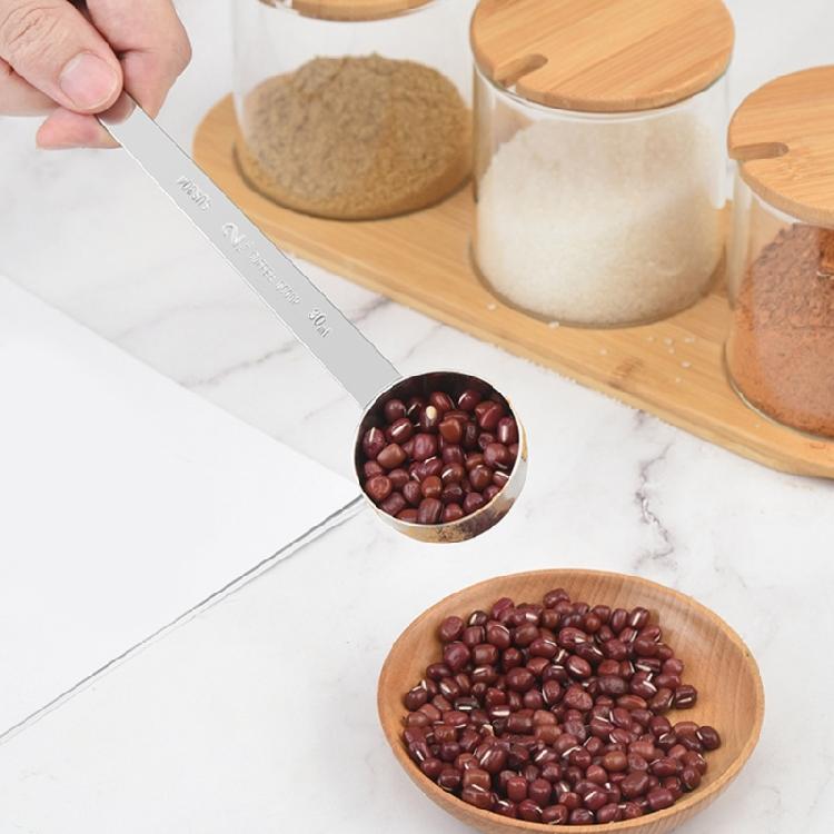 304Stainless Steel Coffee Measuring Spoon 10ml/15ml/20ml/25ml/30ml Long Handle Spoon for Effortless Scooping or Stirring