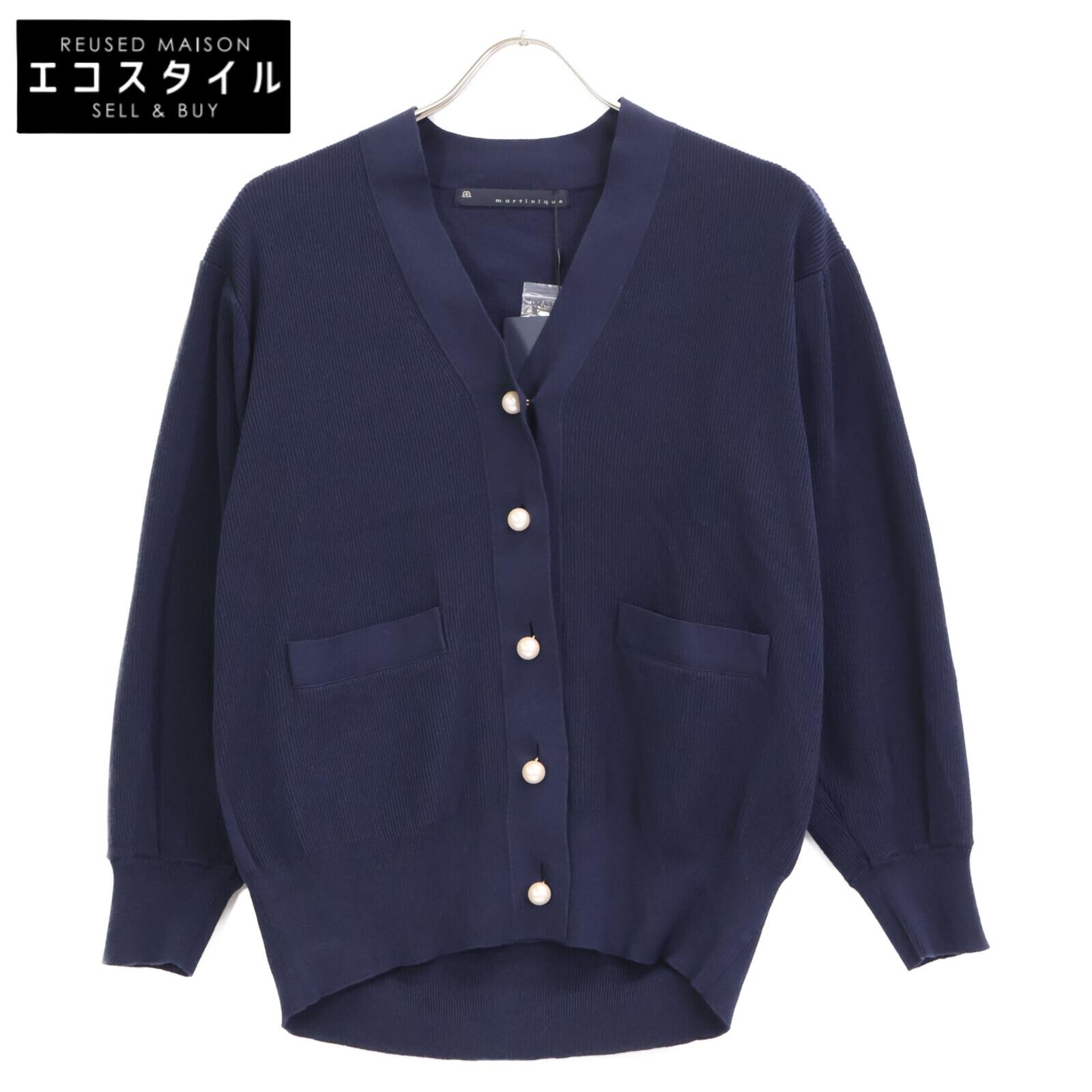 

martinique Navy A0331KCD561 Pearl Button Cardigan tops F NavyUsed
