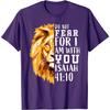 Isaiah 41 10 Lion Religious Scripture Graphic Tee Comfortable Pure Cotton Tshirt