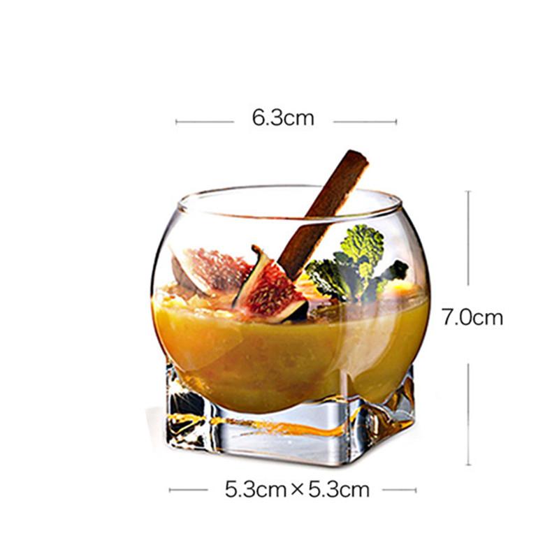 Креативная прозрачная стеклянная чаша для отеля, маленькая десертная чаша, миска для послеобеденного чая, йогурта, мороженого, скандинавский стиль, домашняя кухонная посуда