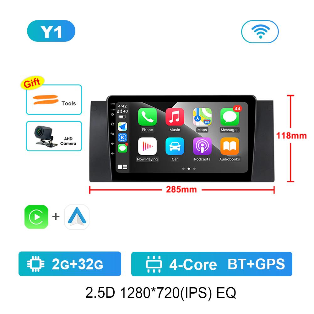 Carplay GPS Navigation for BMW E39 M5 1996 - 2003 DSP Stereo Car Radio Multimedia Player Android OS WiFi Head Unit