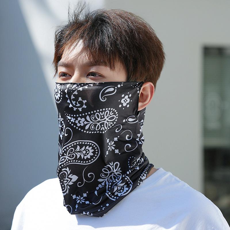 Unisex UV Protection Breathable Face Mask & Neck Gaiter with Ear Loops for Summer Cycling
