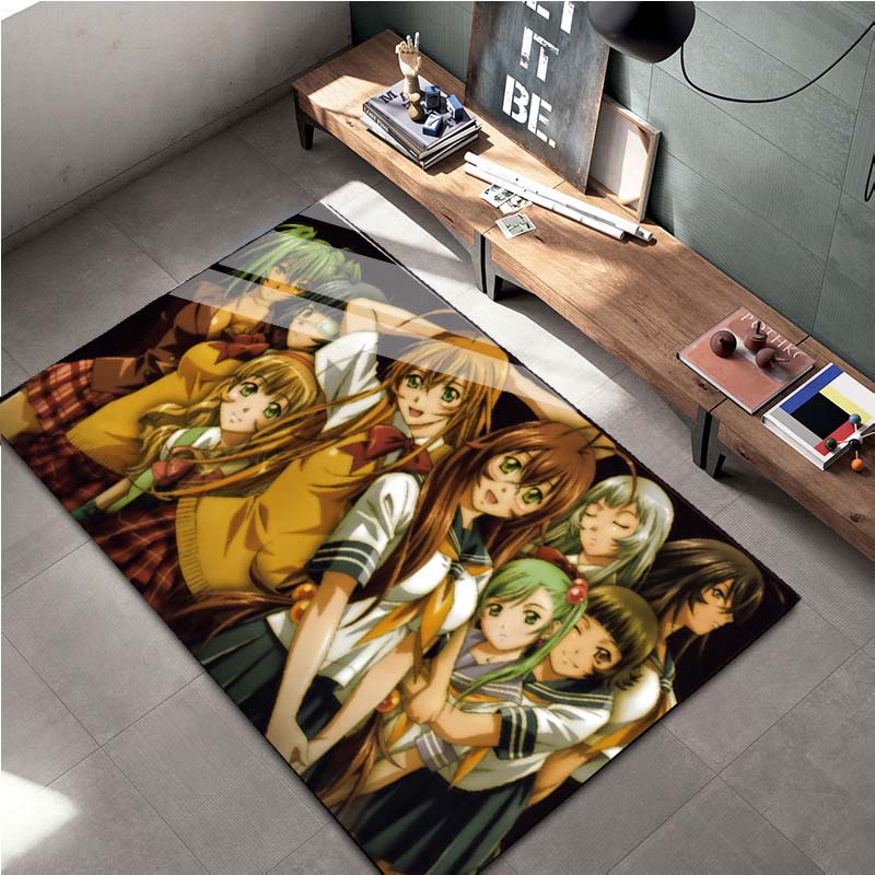 15 Größen Japanischer Anime Ikkitousen Sexy Mädchen Gedruckter Teppich für Wohnzimmer Rutschfester Bereichsteppich Schlafzimmer Moderne Heimdekoration Fußmatte