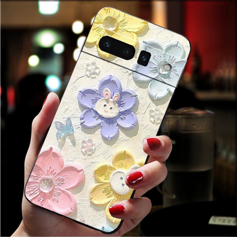 

Чехол для телефона с масляной живописью и цветком для Google Pixel 8 7 Pro 7A 7 6A 6 Pro Pixel 8A 4A 3A 4 XL Pixel 5 6 4 3 3A XL Google Pixel 4