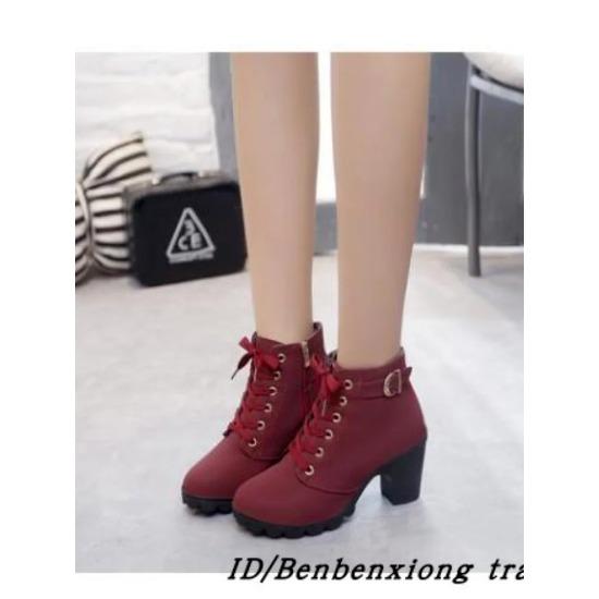 

Новые весенние зимние женские туфли-лодочки, высококачественные европейские туфли на шнуровке, женские туфли из ПУ на высоком каблуке, быстрая доставка 35