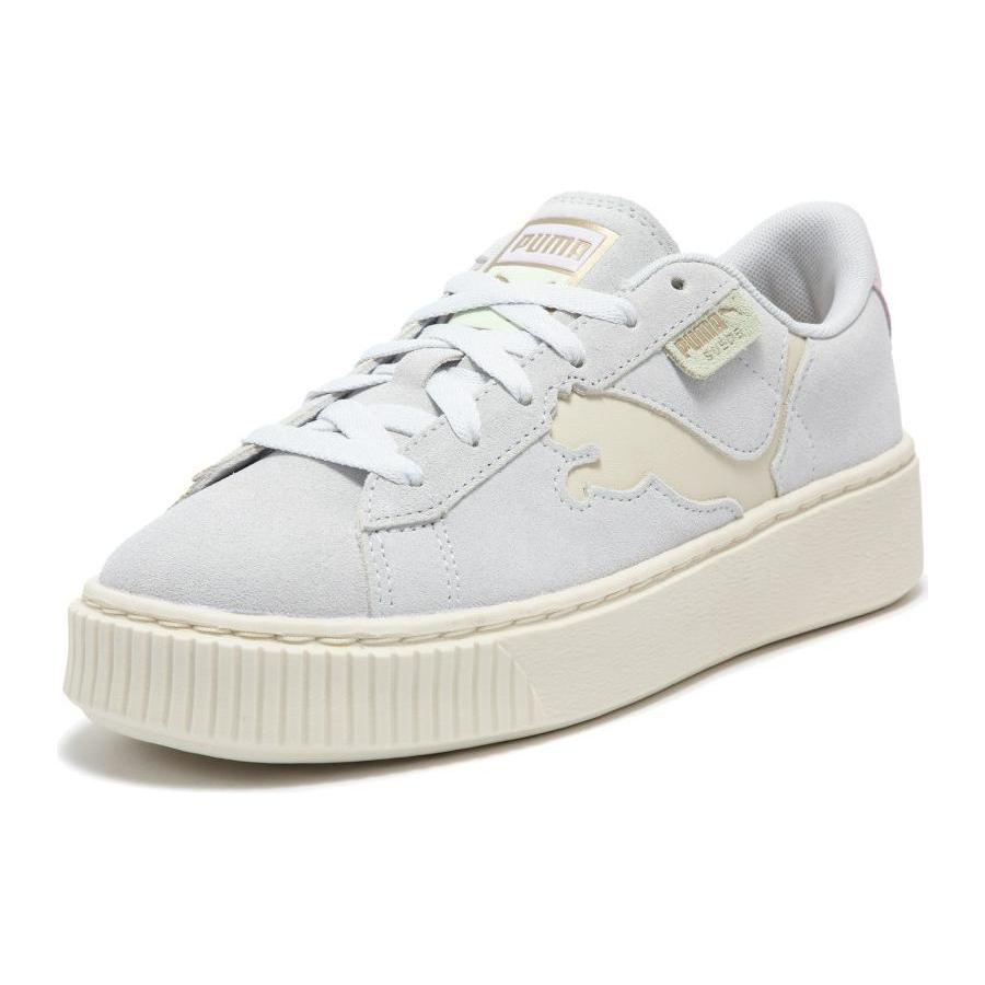 New Puma Women's Suede Platform 'Cutout   Silver Mist Grape' 397233-03