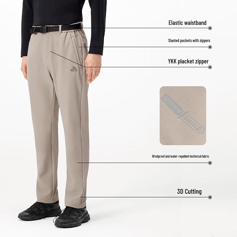 Pelliot Men's Fleece-Lined Softshell Hiking Pants