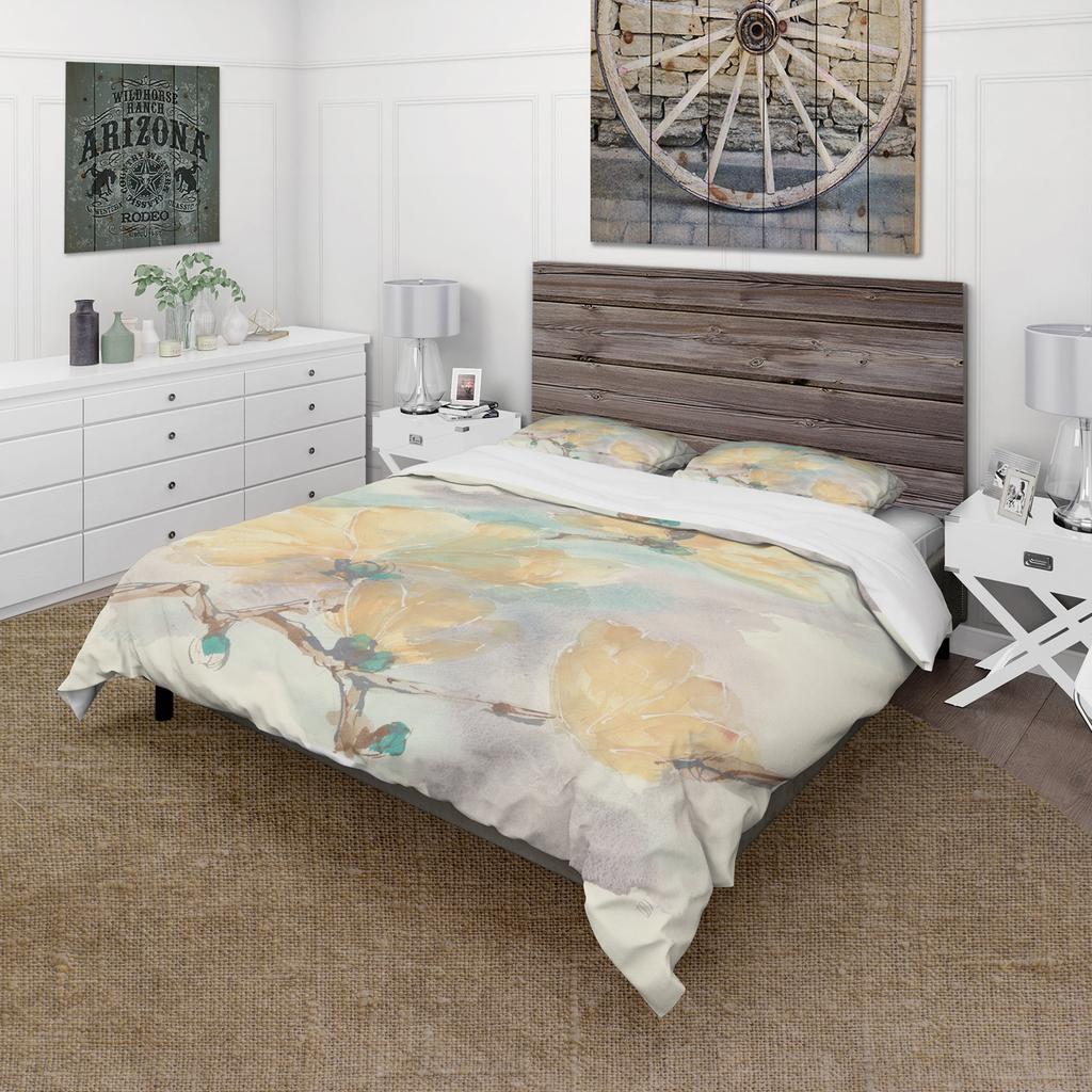 Comforter Plant White Magnolia Flower Art Bedding Set Suitable For Children Adult Bedroom Decoration