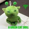Green Alien Cat Plush Toy, Poseable & Deformable Stuffed Animal, Creative Ugly Cute Plushie Keychain For Gifts