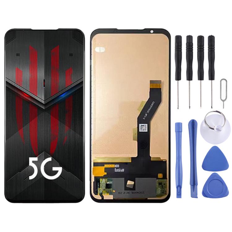 

Для ZTE Nubia RedMagic 5G / 5S NX659J 6,65-дюймовий TFT LCD екран із сенсорним шаром, повна збірка, не підтримує розпізнавання відбитків пальців