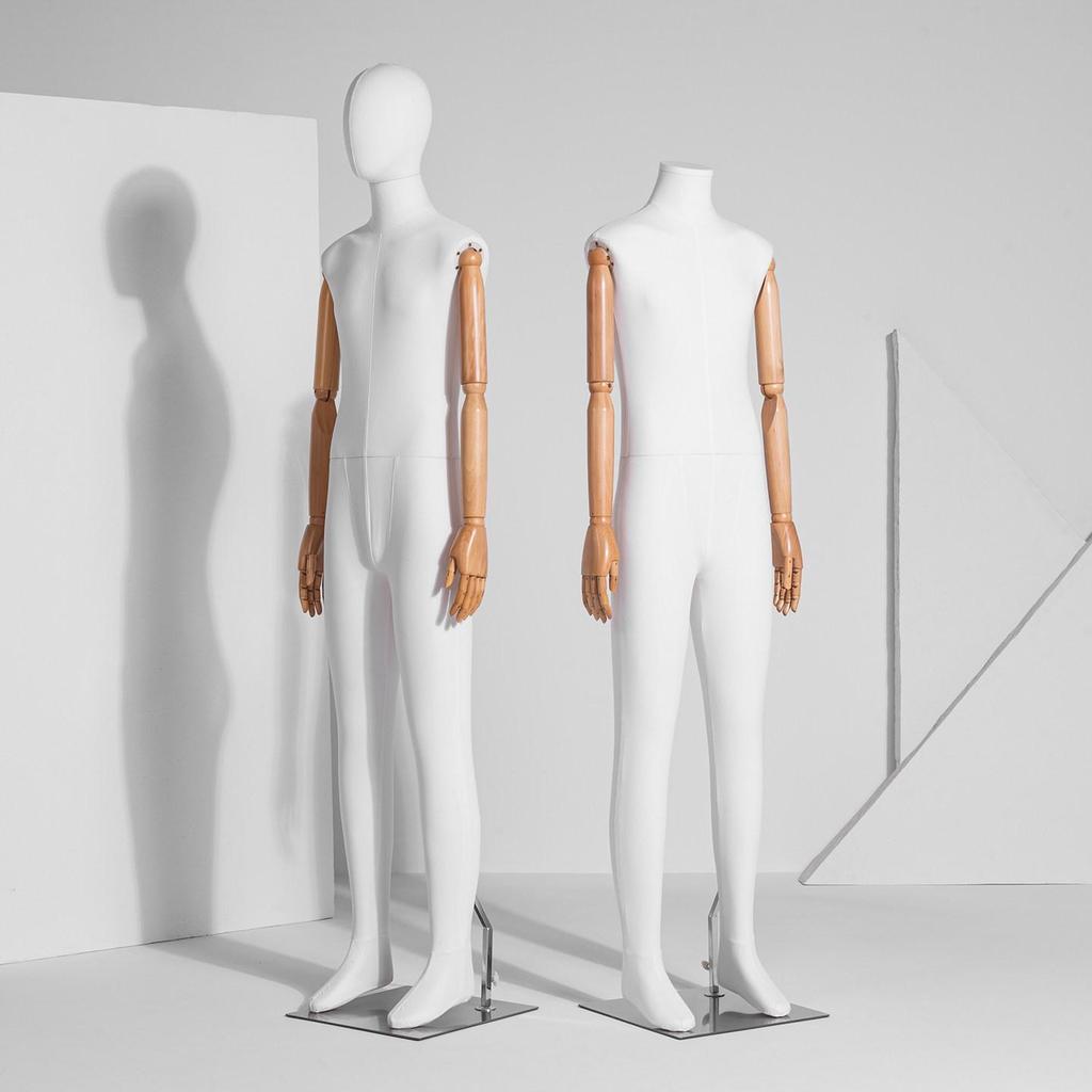 Korean Style Men's Full Body Fabric Mannequin for Clothing Display