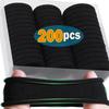 200pcs High Elastic Black Cloth Hair Bands for Women Girls Hairband Rubber Band Hair Ties Ponytail Holder Scrunchies Accessories
