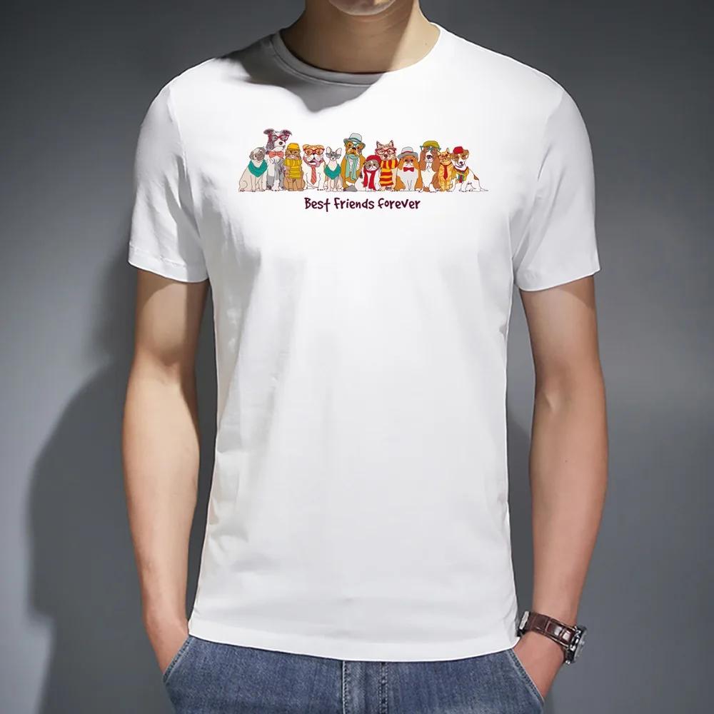 

Мужская футболка с принтом собаки, одежда, топ, Харадзюку, повседневная, мягкая, летняя, с коротким рукавом, с круглым вырезом, модный тренд, для поездок на работу, уличная одежда XXXXXL белый