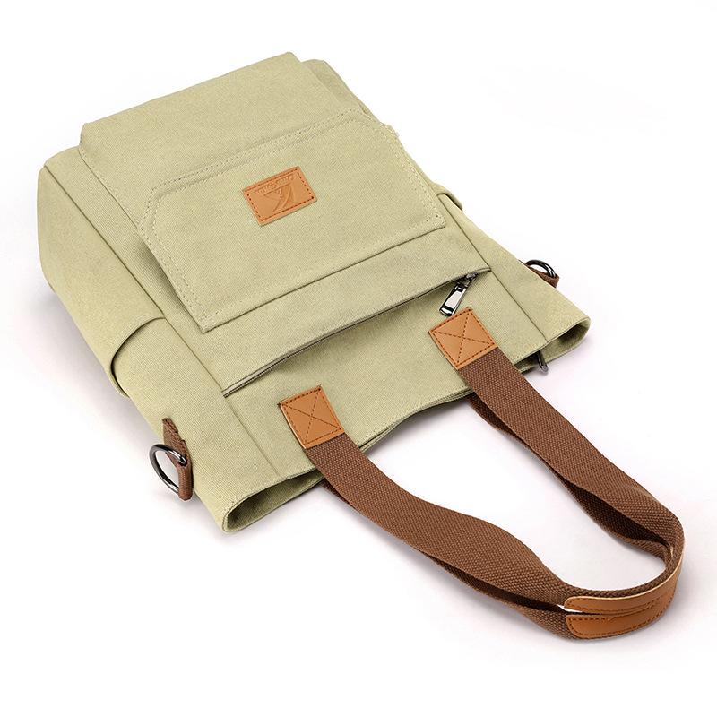 Large Capacity Casual Commuter Shoulder Bag Trendy Canvas Bag Women'S Versatile Fashion Hand-Held Women'S Large Bag