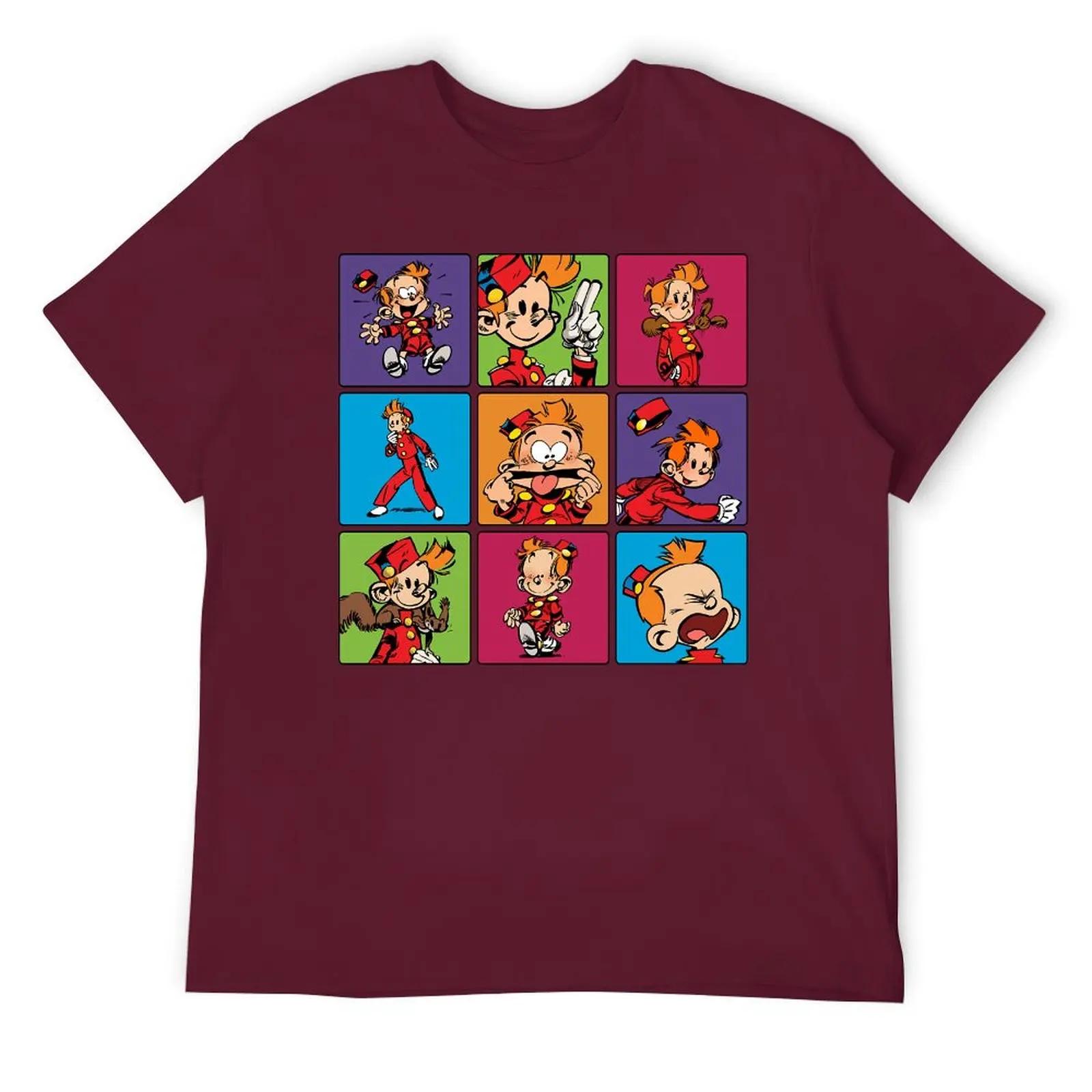 

Spirou Squares Classic For Sale T-shirt Harajuku Sport Top Tee Unique Home Funny USA Size XXXXXL белый