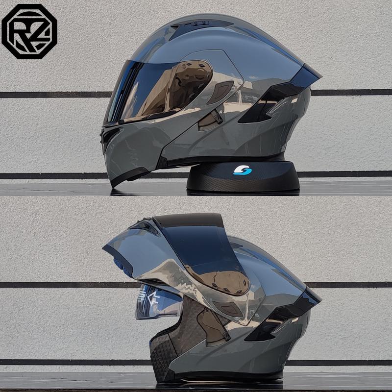 High Quality Motorcycle Helmet Dual Lens Flip Racing Helmet Knight Head Protector DOT Approved Casco Abierto De Moto Para Hombre