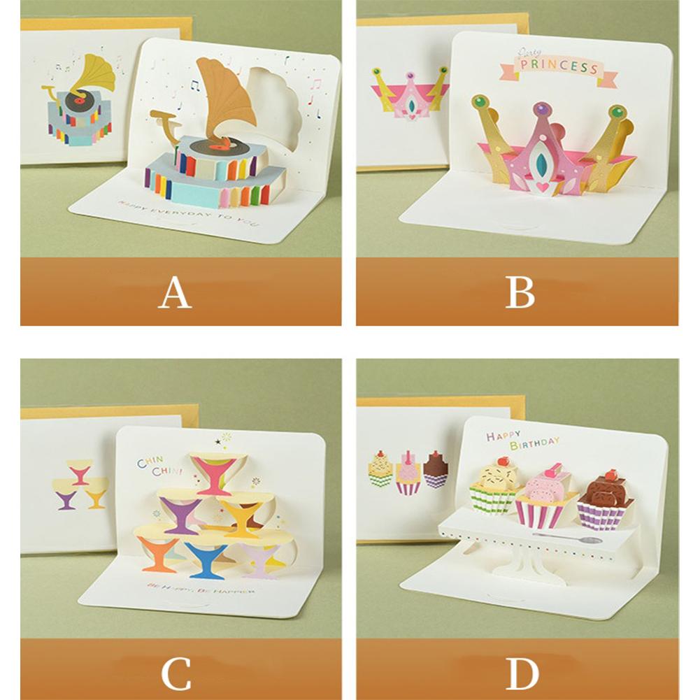 3D Pop Up Cards, 3D Greeting Cards, Handmade 3D Pop Up Holiday Postcards With Envelopes, Happy Birthday Cards For Friend Kids Fathers Mothers