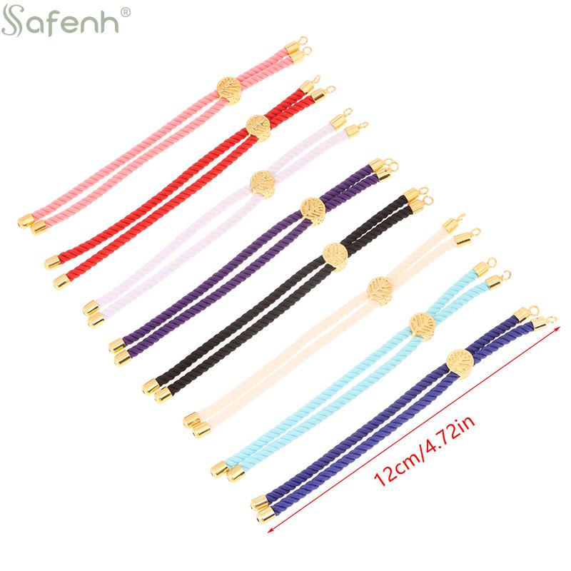 5Pcs Nylon Black Red String Woven Rope Adjustable Link Chain for Connectors Charms Bracelets Jewelry Making Jewelry Findings