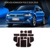 Anti-Slip Rubber Cup Cushion Door Groove Mats Slot Hole Pad For Volkswagen POLO MK6 AW 2018 2019 2020 2021 Interior Accessories