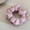 Solid Color High Elasticity Hair Tie with Leather Case for Women's Ponytails