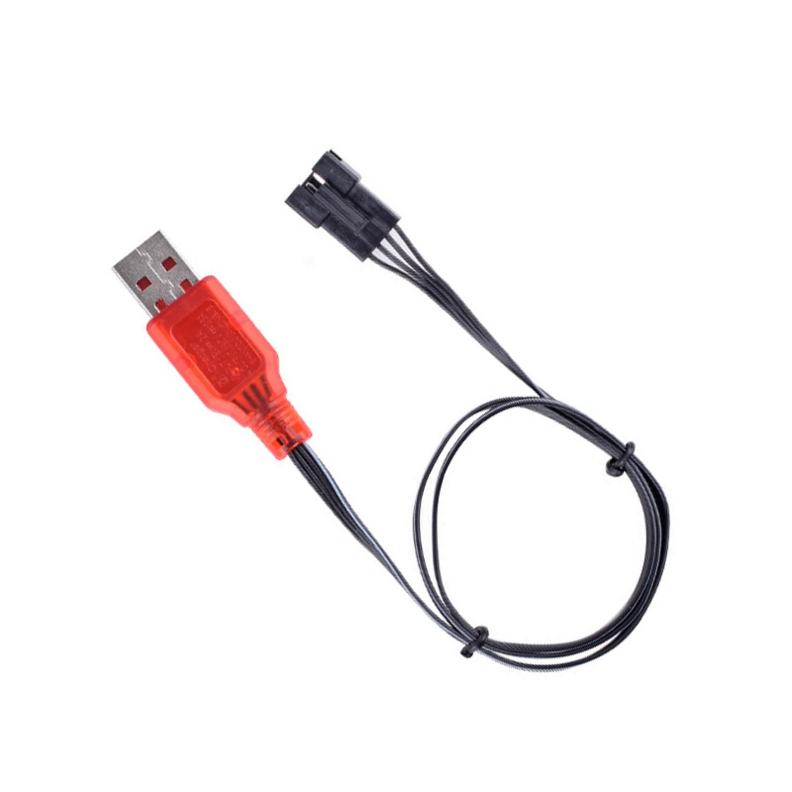 

3.7Vx2 500mA SM4P Штекери Кабель для зарядки USB для літієвих батарей 7.4V Модельний автомобіль на радіокеруванні та електричні бластери з гелевими кульками