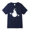 Mens Tshirt 100 Cotton Short Sleeve Space Moon Print Men T Shirt Casual Summer Loose Men Tshirt Cool Tshirt Male Tees Tops