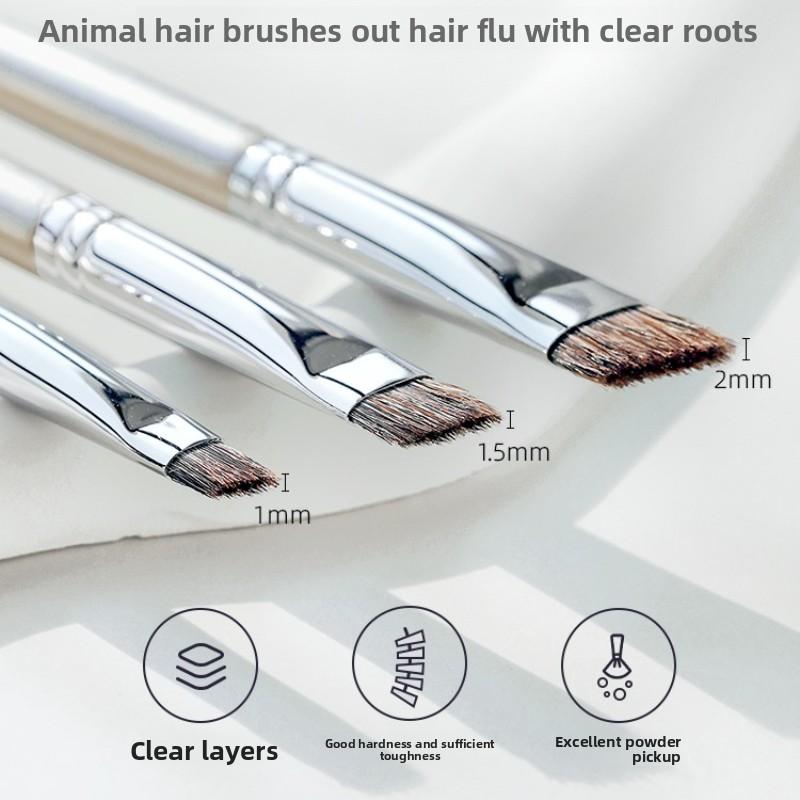 1PC GUOXIAONIU Super Thin Eyeliner Brush Portable Eyebrow Brush The Eyes Place Precise Detail BrushMultipurpose Cosmetic Tool