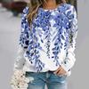 Autumn and Winter New Fashion Round Neck Long Sleeve Printed Elegant Casual Loose Hoodie
