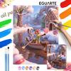 Candy Land Chocolate River Rabbit Fox Digital Oil Painting Art Painting Handmade Diy Home Decorations