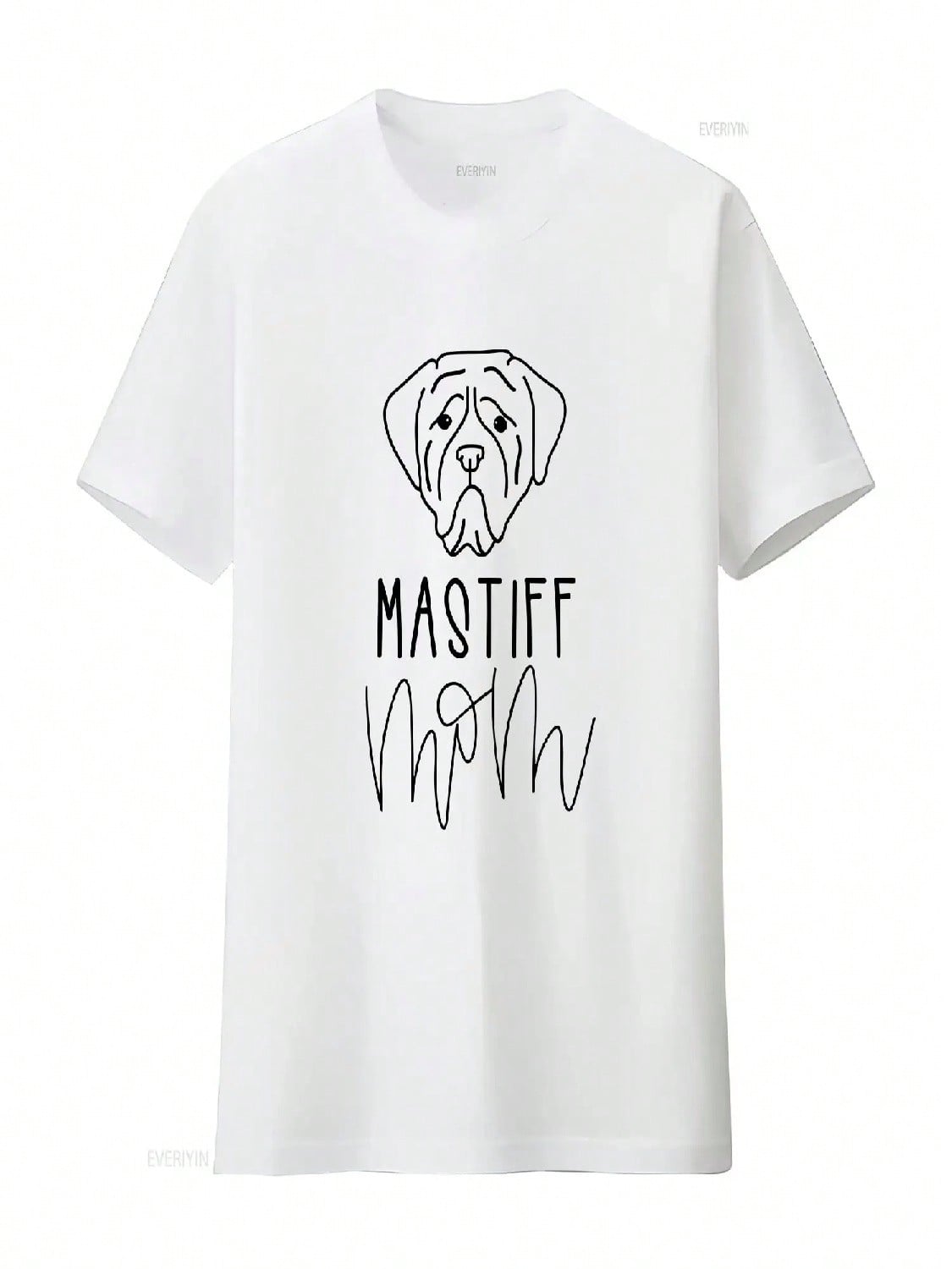 Mastiff Mom T Shirt English Dog Lover Mama Pet For Moms Vintage Washed Designer Clothes Fashion Homme Stretched Unisex Slightly S