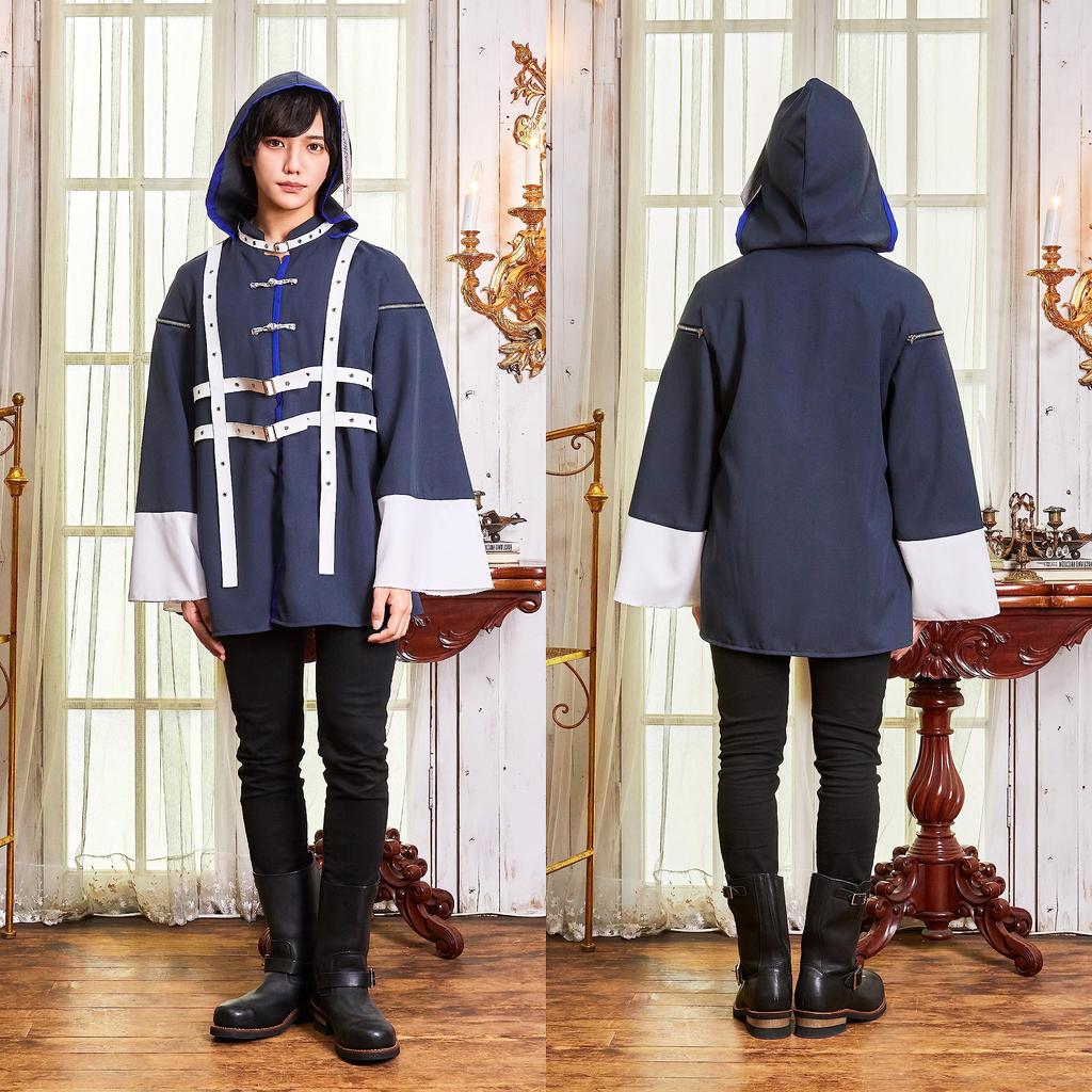 Clearstone Fangled Cosplay Halloween Jiangshi Hemd, Unisex, Blau