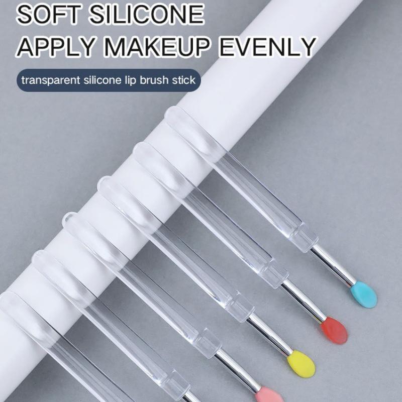 Silikonowy Pędzel do Ust z Osłonką Narzędzie do Makijażu oczu do Rozcierania Błyszczyka