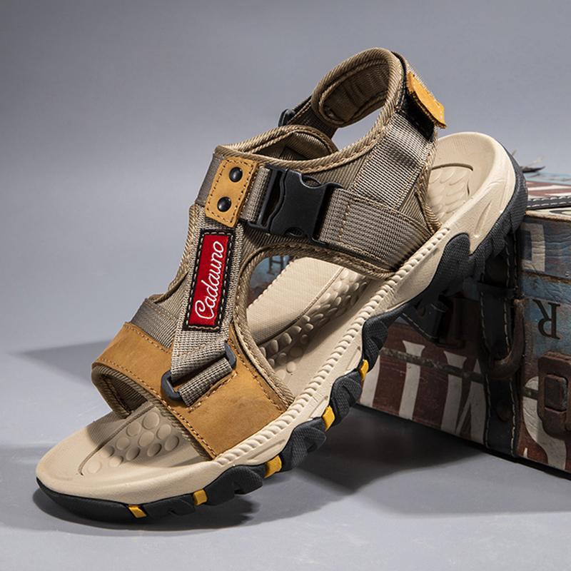 

Men s Sandals Summer Roman Sandals Soft Beach Casual Shoes Leather Sandals Outdoor Classic Flats Antiskid Casual Sport Sandals 47