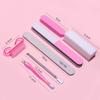 7pc Nail Care & Nail Art Tool Set For Polishing Cleaning Dead Skin Removal 100/180 Grit Double Sided Sanding Block Grinding File