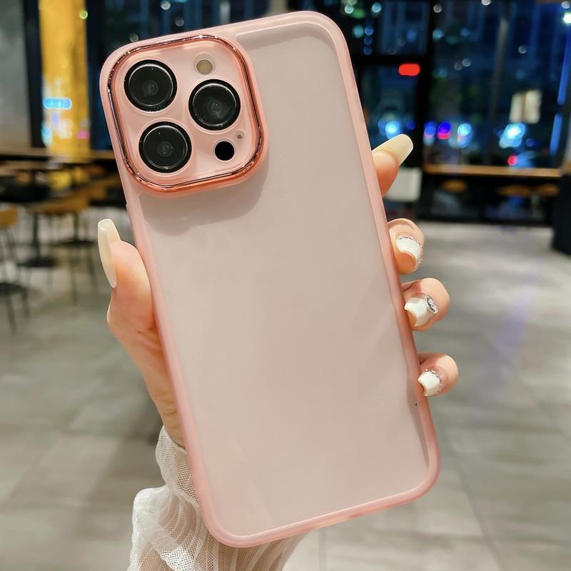 Color Clear Lens Flim Protect Case for iPhone 16 Plus 15 14 13 12 Pro Max 11 Shockproof Slim Tpu Soft Phone Cover