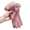 Warm gloves women's winter velvet thickened suede autumn and winter cold touch screen new cycling skiing gloves