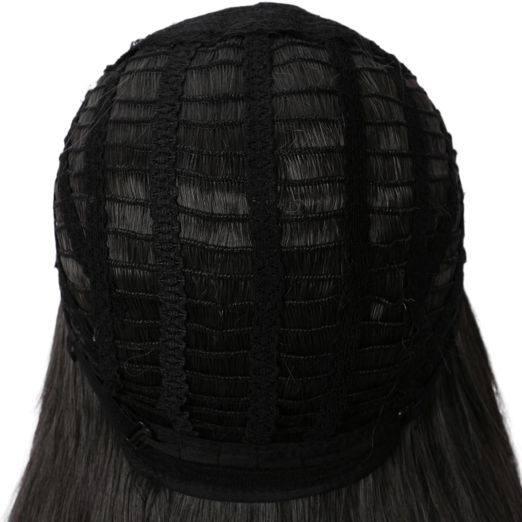 Linfairy Anime Cosplay Short Fluffy Wig for Women, Halloween Costume, Party, Cosplay (Black and Gray Mix)