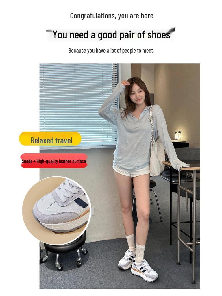 2025 Forrest Gump Women's Casual Sports Shoes: New Autumn Thick Sole, Versatile Colorblock Style for Students