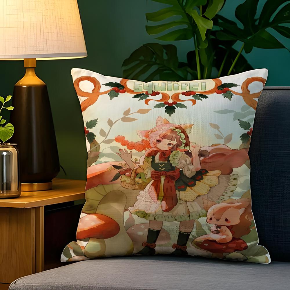 Beautiful Illustrations In Cartoon Books  Pillow Case Natural Linen Pillow Case DoubleSided Decor Sofa Pillowcase Home Decor