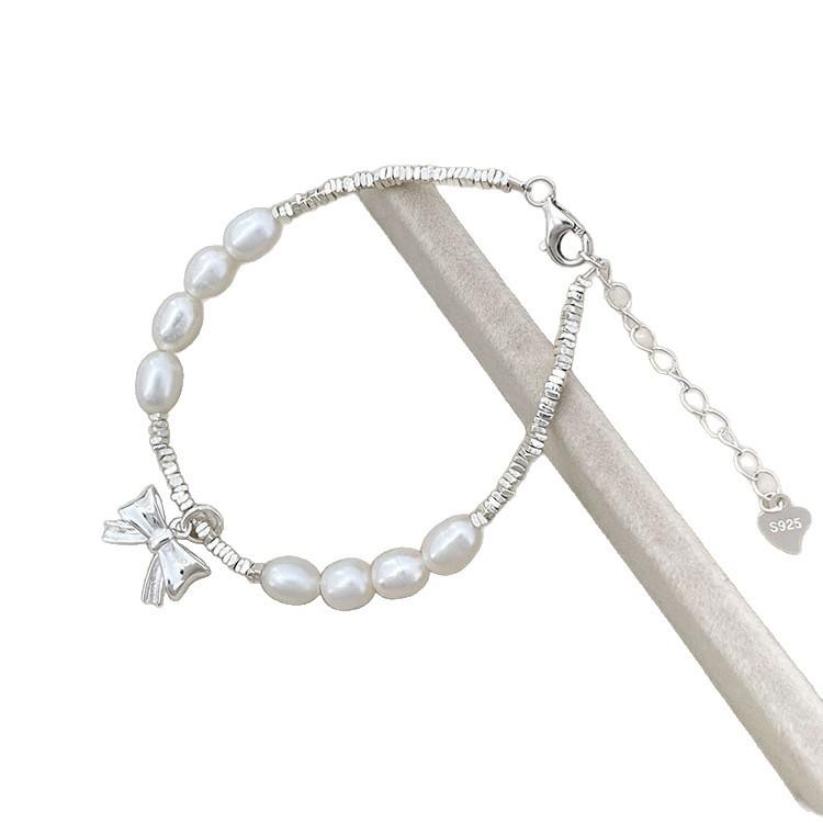 Bow Pearl Broken Bracelet Women'S High-End Light Luxury Broken A Few Taels Of Jewelry
