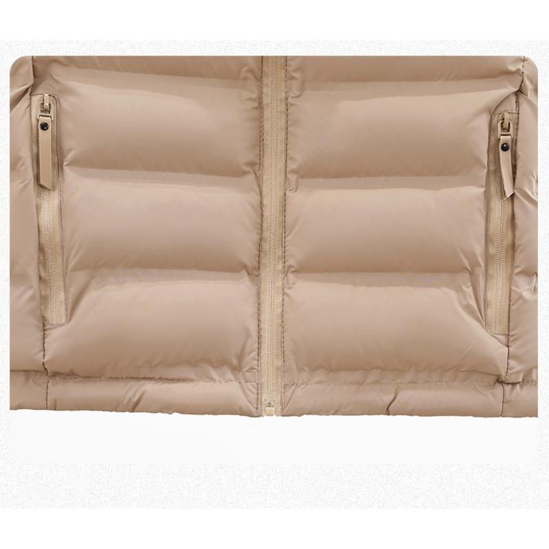Women S Korean Style Short Waistcoat Stand Collar Zip Pocket Slim Fit Lightweight Vest