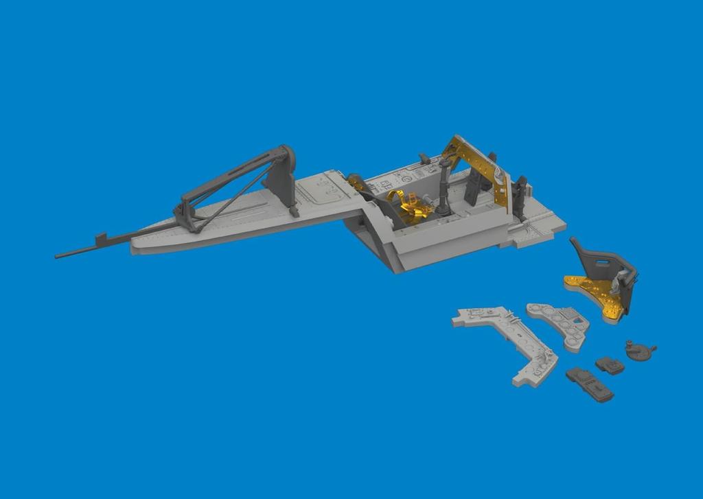 Eduard 1/48 Brassin Fw190A-6 Cockpit (for Eduard) Plastic Model Kit Parts EDU6481101 (Airplane)