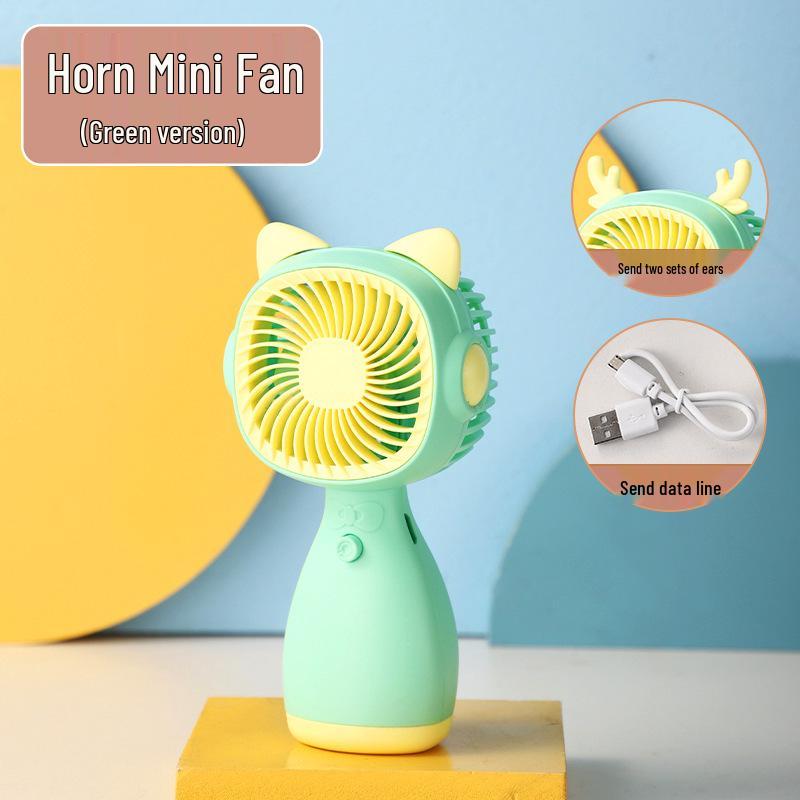 Portable Mini Cartoon Flower USB Desk Fan - Student Gift
