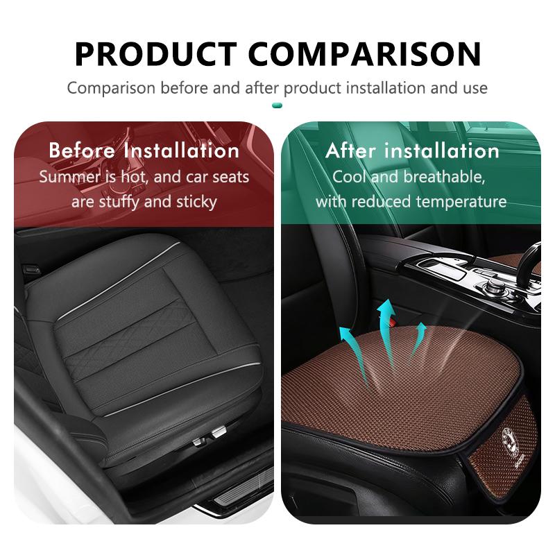 AAFO1 For Skoda Car Non-slip Seat Cushion Storage Ice Silk Cushion Auto Accessories Kamiq Karoq Octavia 2 3 Rapid Scala Kami Fabia VII