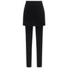 Women's Plus Size Fleece-Lined Hip-Wrap Culottes Leggings - Warm, Slimming, Small Leg Fit for Autumn/Winter