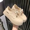 Go Out Home Indoor Cute Heightening Bow Super Soft Comfortable Non-slip Flat Bottom Super Light Hole Shoes