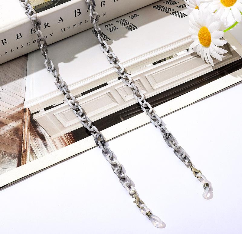 Bohemia Amber Acrylic Glasses Chain Women Leopard Resin Largand Chain For Glasses Sunglasses Hold Straps Cords Accessories