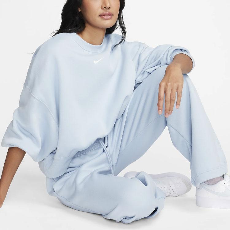Nike Dámská mikina s kapucí Phoenix Fleece Pullover Modrá DQ5761-441